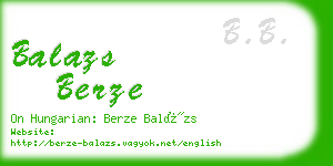 balazs berze business card